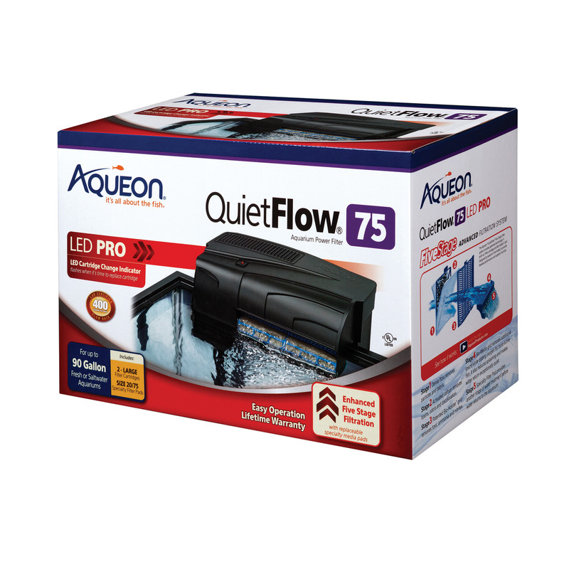 QuietFlow LED PRO 75 Aquarium Power Filters - Aqueon