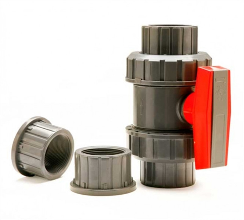 Ball Valve 2" SxS  (Grey) - Clear True Union