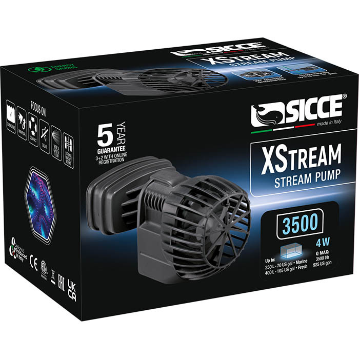 XStream 3500 Wave Pump (925 GPH) - Sicce - SaltwaterAquarium.com