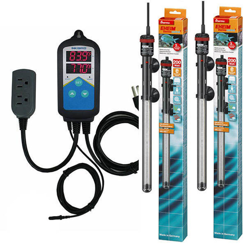 Thermocontrol-E Dual 200 Watt (400 Watt) Aquarium Heater Kit - EHEIM Inkbird