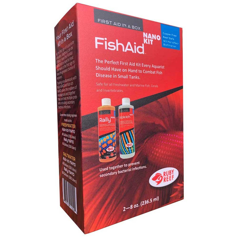 FishAid Kit NANO Kick-Ich NANO/Rally NANO Combo Pack (2 - 8 oz) - Ruby Reef 