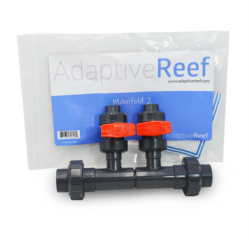 1" to Dual 1/2" Aquarium Plumbing Manifold 2 (Pre Built) - Adaptive Reef