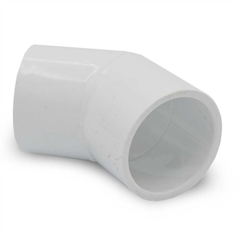  PVC 45 degree Elbow 1.5" SxS White