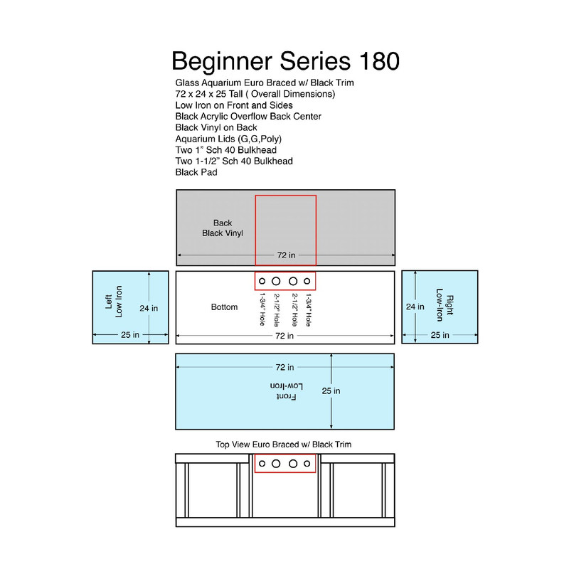 GlassCages Beginner Series 180 Gallon Tank & Stand (Build to Order) - Glass Cages GlassCages Beginner Series 180 Gallon Tank & Stand (Build to Order) - Glass Cages