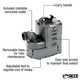 Ultra 9000 Water Transfer Pump w/Float Switch (2245 gph) - Sicce