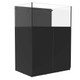 57 Gallon Shallow External Overflow Rimless Tank w/ Black Stand - Fiji Cube