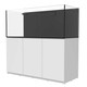142 Gallon External Overflow Rimless Tank w/ White Stand - Fiji Cube