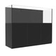 171 Gallon External Overflow Rimless Tank w/ Black Stand - Fiji Cube