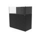 76 Gallon Shallow Internal Middle Rimless Tank w/ Black Stand - Fiji Cube