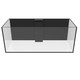 142 Gallon Internal Middle Rimless Tank w/ White Stand - Fiji Cube