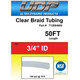 Braided Vinyl Dosing Tubing  - 3/4" ID x 1" OD (50 Ft. Box) - UDP 