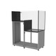 84 Gallon Peninsula Drop Off Aquarium  w/ Black Stand - Fiji Cube