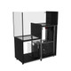 112 Gallon Peninsula Drop Off Aquarium  w/ Black Stand - Full Package - Fiji Cube