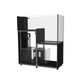112 Gallon Peninsula Drop Off Aquarium  w/ Black Stand - Full Package - Fiji Cube
