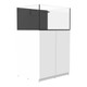 48 Gallon Shallow External Overflow Rimless Nano Tank w/ White Stand (Full Package) - Fiji Cube
