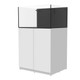 48 Gallon Shallow External Overflow Rimless Nano Tank w/ White Stand (Full Package) - Fiji Cube