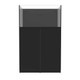 48 Gallon Shallow External Overflow Rimless Nano Tank w/ Black Stand (Full Package) - Fiji Cube