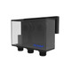 48 Gallon Shallow External Overflow Rimless Nano Tank w/ Black Stand (Full Package) - Fiji Cube