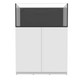 57 Gallon Shallow External Overflow Rimless Tank w/ White Stand (Full Package) - Fiji Cube