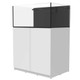 57 Gallon Shallow External Overflow Rimless Tank w/ White Stand (Full Package) - Fiji Cube
