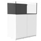 57 Gallon Shallow External Overflow Rimless Tank w/ White Stand (Full Package) - Fiji Cube