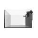 57 Gallon Shallow External Overflow Rimless Tank w/ Black Stand (Full Package)- Fiji Cube