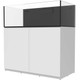 76 Gallon Shallow External Overflow Rimless Tank w/ White Stand (Full Package) - Fiji Cube