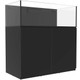 76 Gallon Shallow External Overflow Rimless Tank w/ Black Stand (Full Package) - Fiji Cube