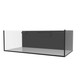 76 Gallon Shallow External Overflow Rimless Tank w/ Black Stand (Full Package) - Fiji Cube