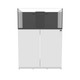57 Gallon Shallow Internal Middle Rimless Tank w/ White Stand (Full Package) - Fiji Cube