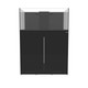 57 Gallon Shallow Internal Middle Rimless Tank w/ Black Stand (full Package) - Fiji Cube