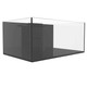 57 Gallon Shallow Internal Middle Rimless Tank w/ Black Stand (full Package) - Fiji Cube