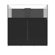 76 Gallon Shallow Internal Middle Rimless Tank w/ Black Stand (Full Package) - Fiji Cube