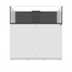 76 Gallon Shallow Internal Middle Rimless Tank w/ White Stand (Full Package) - Fiji Cube