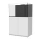 81 Gallon Internal Middle Rimless Tank w/ White Stand (Full Package) - Fiji Cube