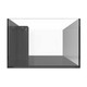 95 Gallon Shallow Internal Middle Rimless Tank w/ White Stand (Full Package) - Fiji Cube