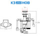 (OPEN BOX) K3 250HOB Protein Skimmer - IceCap