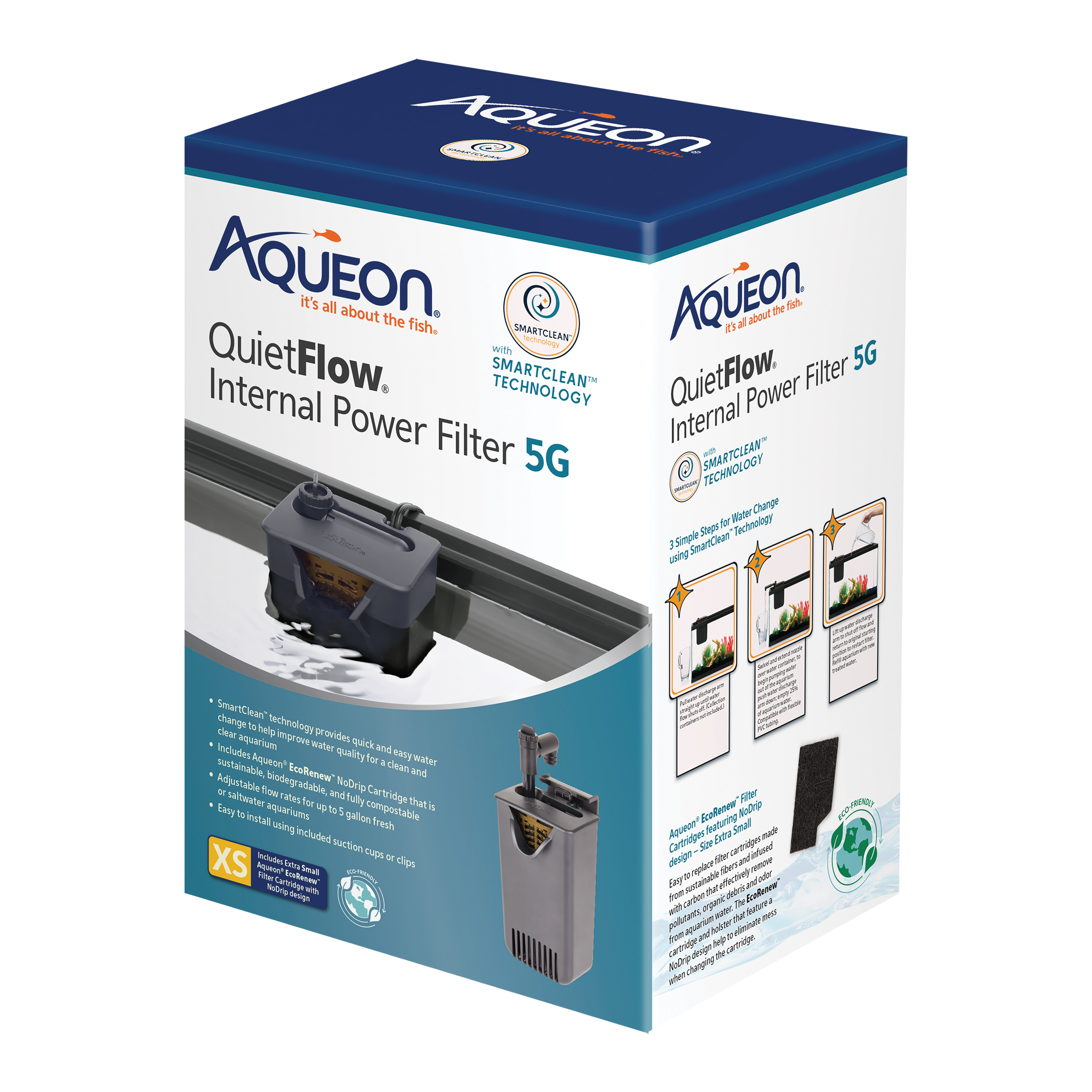 Gallon Fish Tank Aqueon QuietFlow 10 Internal Filter For 10