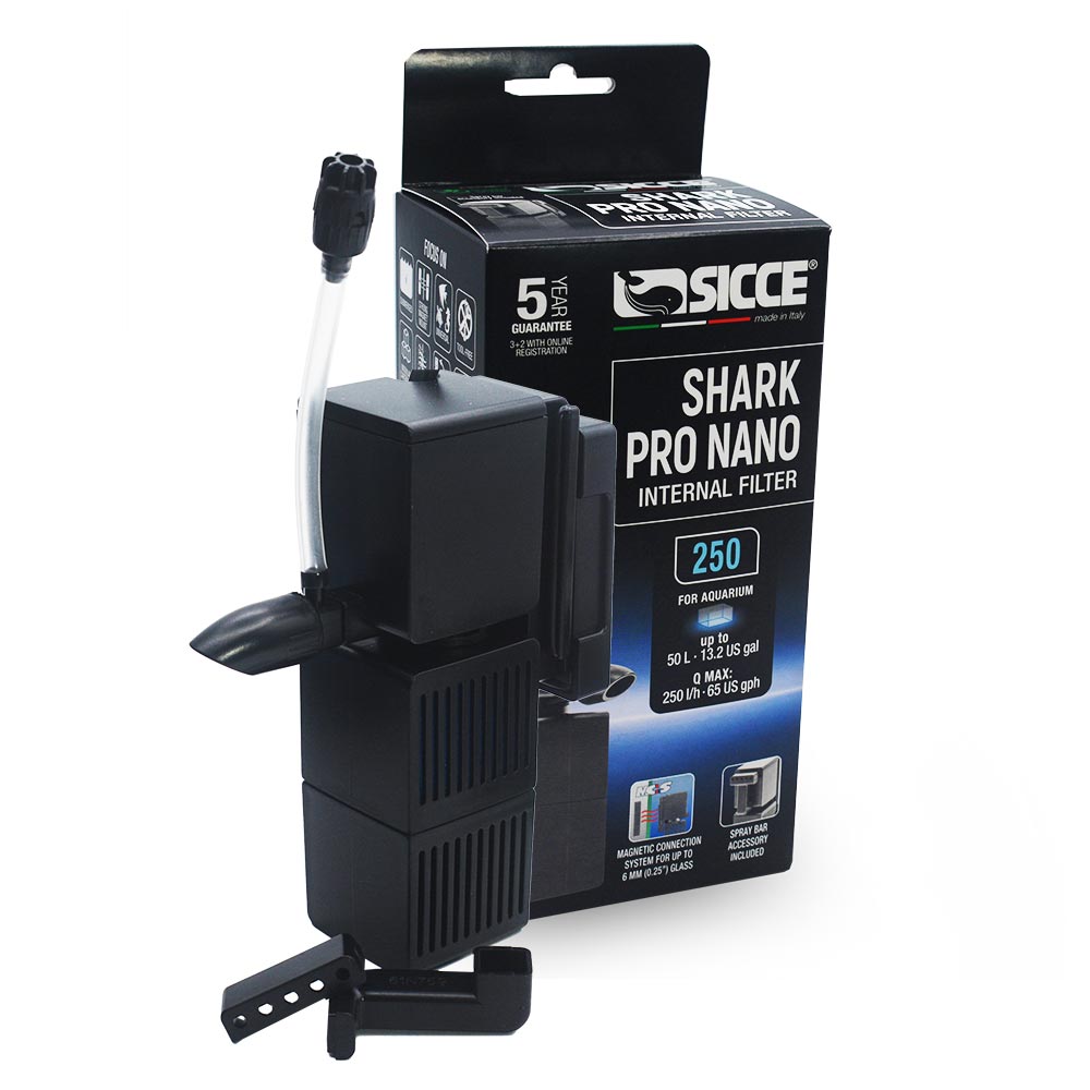SHARK PRO NANO 250 Internal Aquarium Filter (65 gph) - Sicce