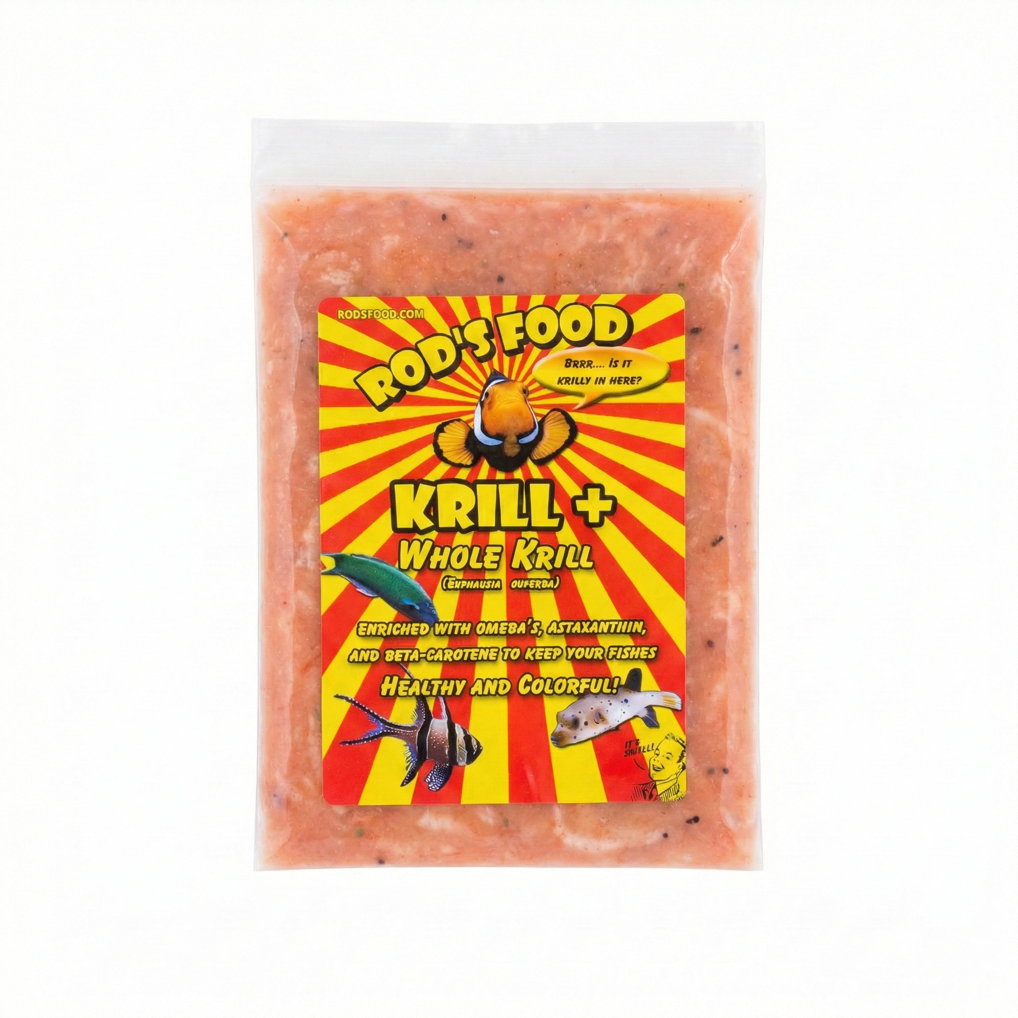 Rod's Food Krill + Frozen Food (6 oz) - SaltwaterAquarium.com