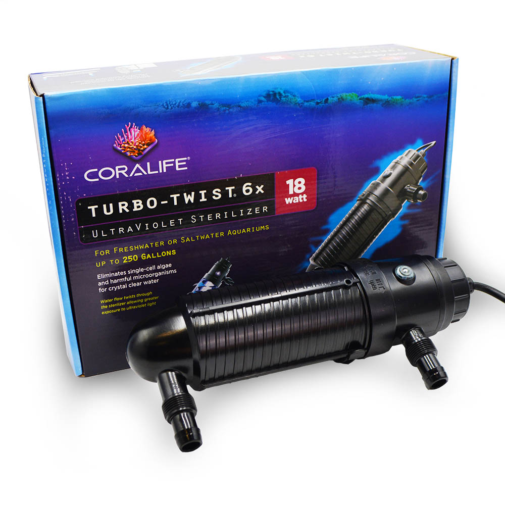 Turbo Twist 6X UltraViolet Sterilizer 18W (250 gal) - Coralife