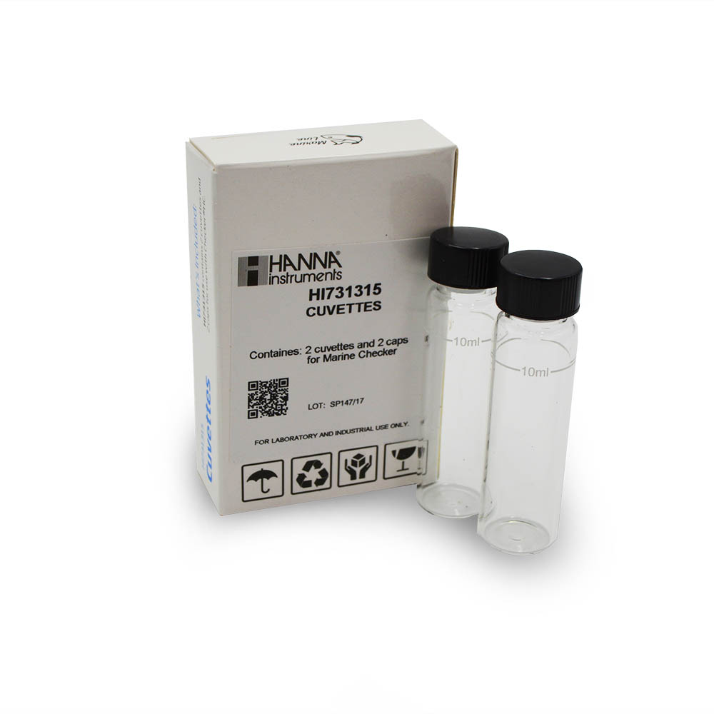 Cuvette Di Vetro HI-731321 Per Colorimetri Hanna Instruments - Con Tappo In Plastica | 10 Ml