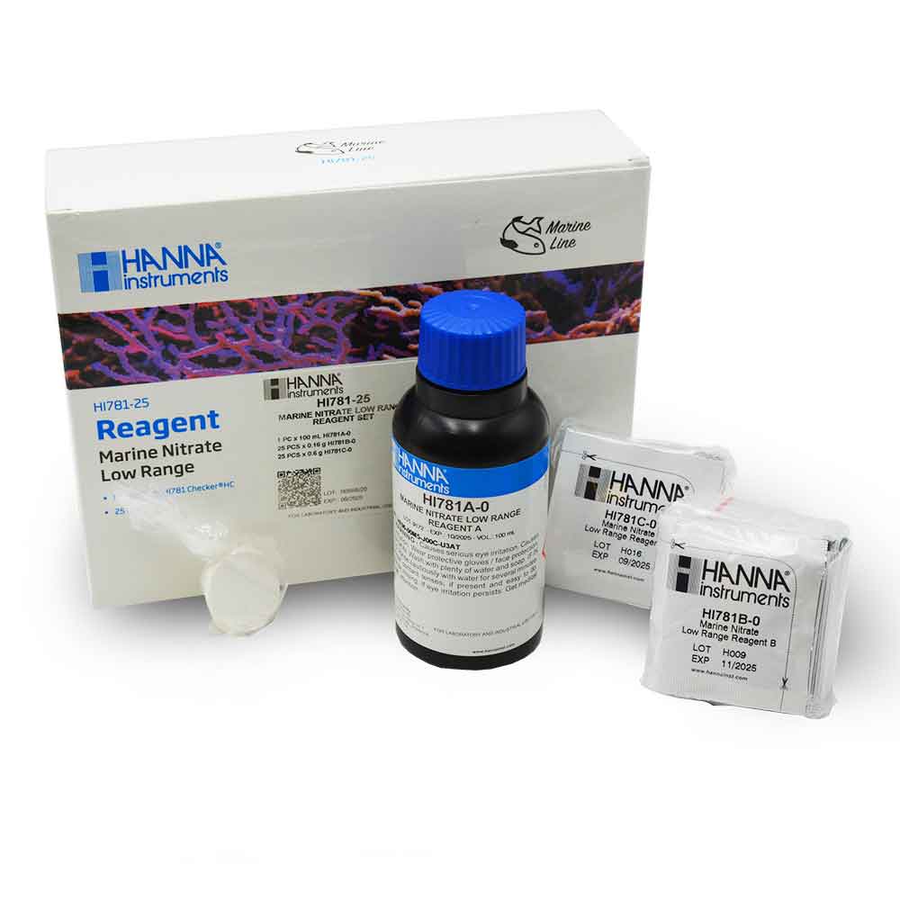 (HI781-25) Marine Low Range Nitrate Checker Reagents (25 Tests) - Hanna  Instruments