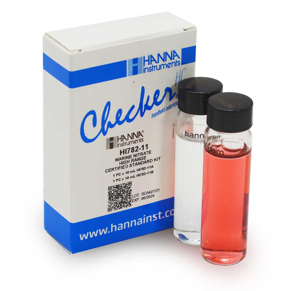 HI782-11) Marine Nitrate HIGH RANGE Certified Check Set - Hanna