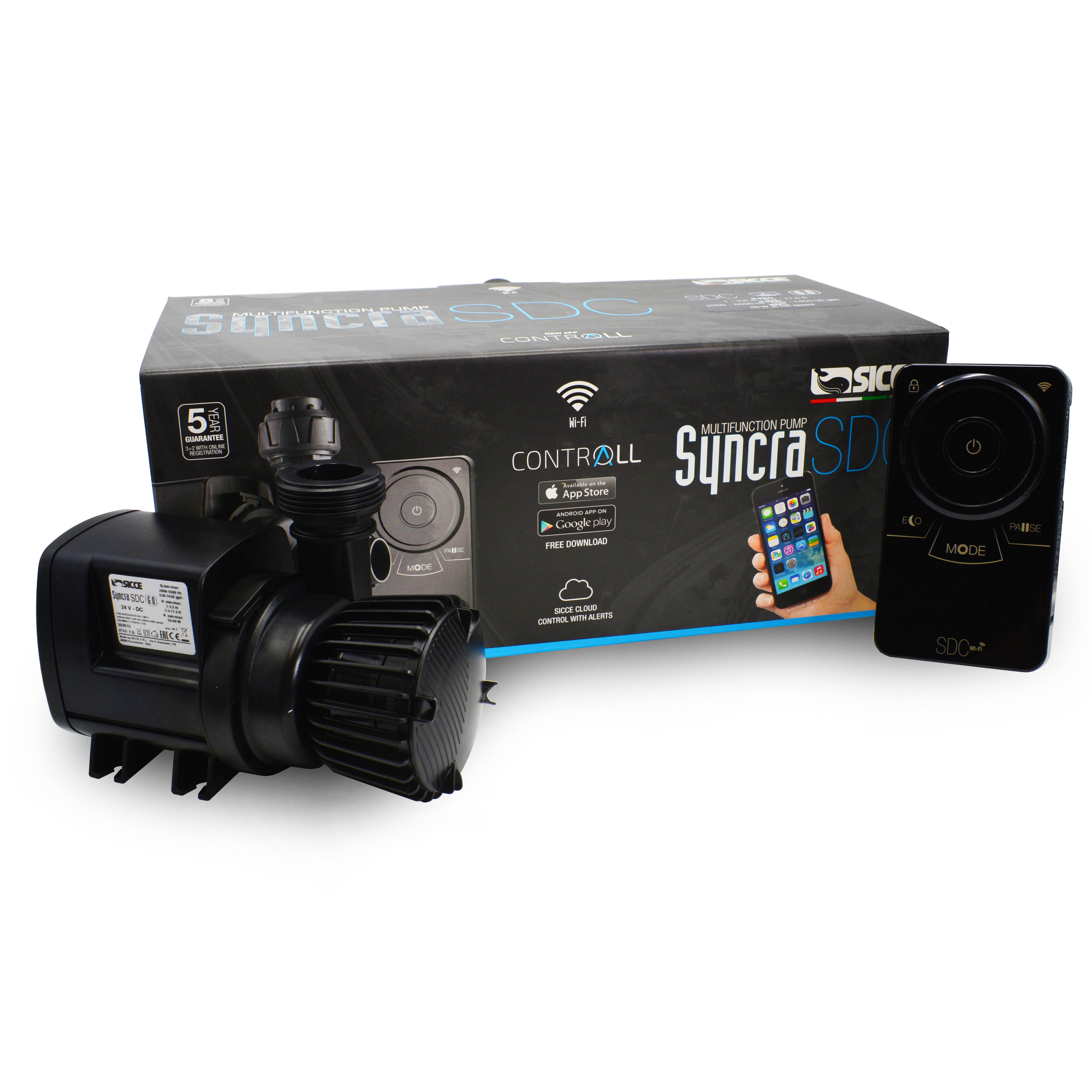 OPEN BOX) Syncra SDC 6.0 WIFI Return Pump (530 - 1450 gph) - Sicce