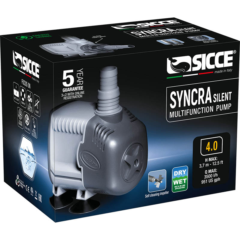 Syncra Silent Water Pump 4.0 (952 gph) 12.6 ft. Head - Sicce