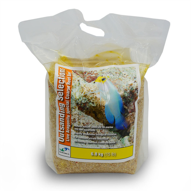 レビューの多い高評価商品特集！ Natural Aragonite Live Bottom lb (15 Sand Reef Mix Coarse 海水魚用品