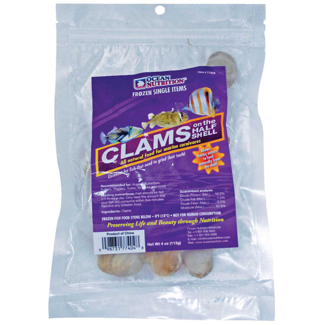 Frozen Clams on the Half Shell (4 oz) Ocean Nutrition