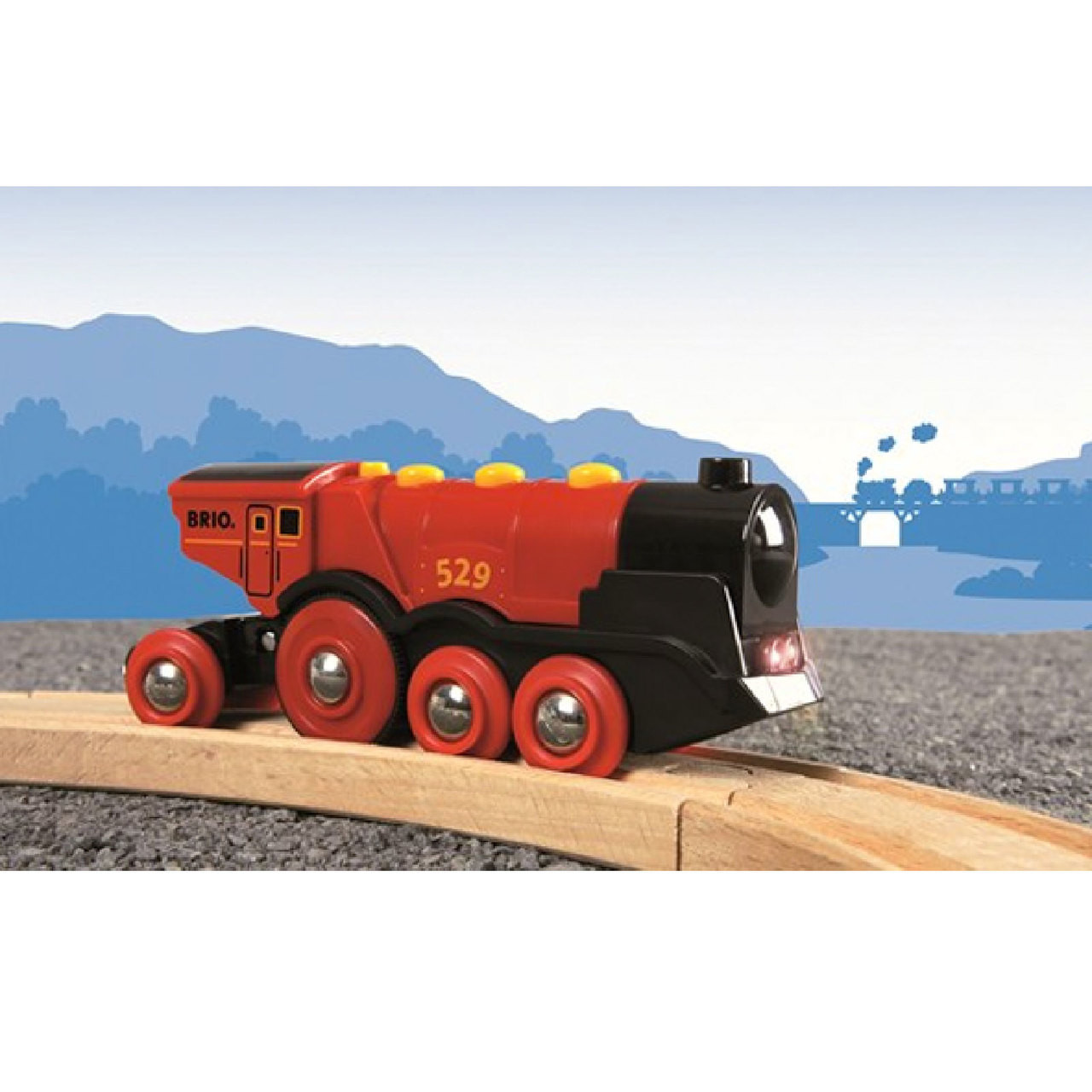 brio red locomotive