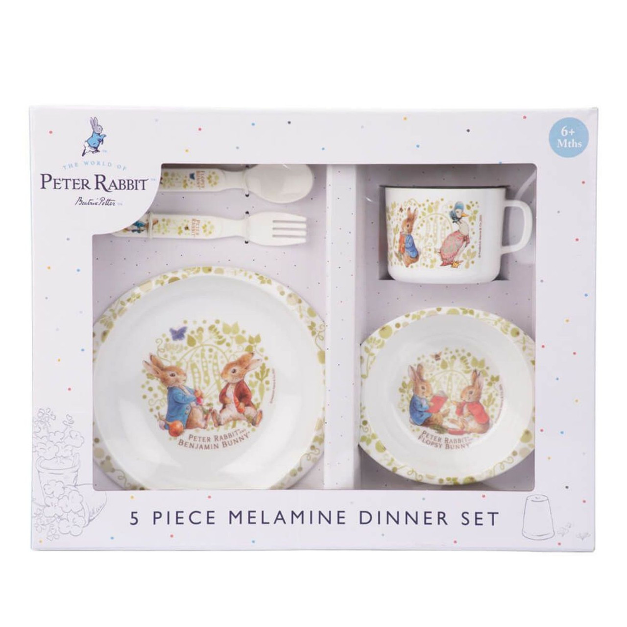 Beatrix Potter Peter Rabbit 5 Piece Dinner | Peekaboo Baby